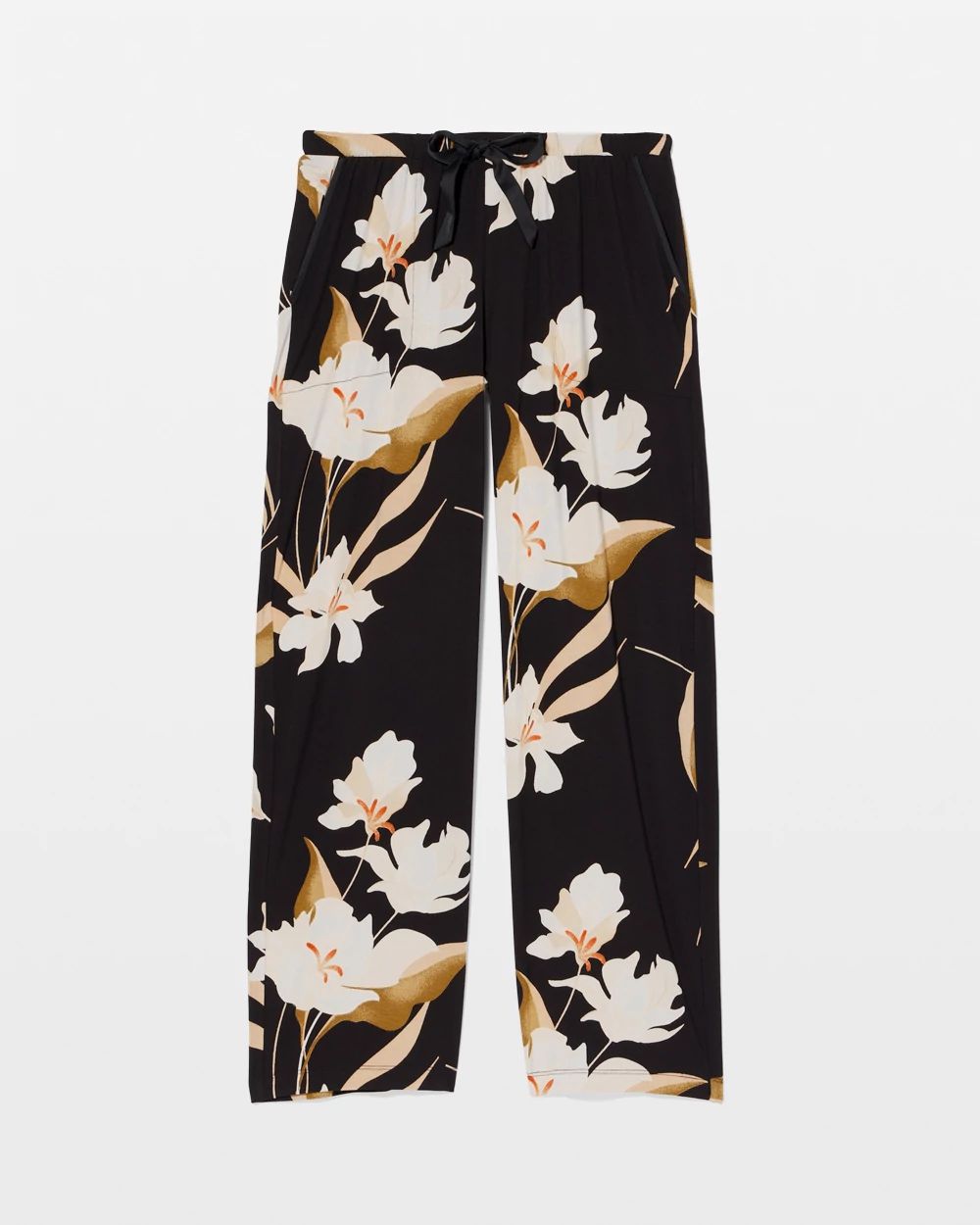 Satin Trim Pajama Pant | Soma